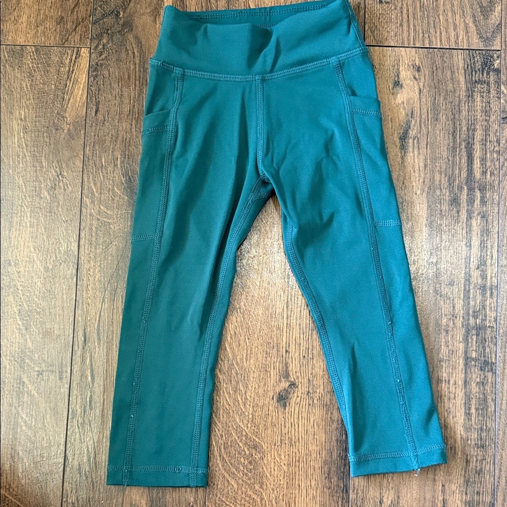 Teal Kids athletic Leggings